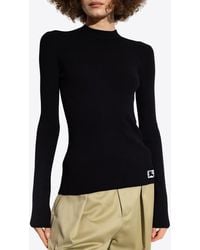 Burberry - Ekd Patch Ribbed Knit Sweater - Lyst