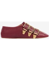 Chloé - Susanna Studded Leather Ballet Flats - Lyst