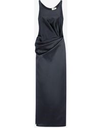Fendi - Draped Silk Maxi Dress - Lyst