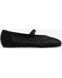 Le Silla - Gilda Crystal-Embellished Ballet Flats - Lyst