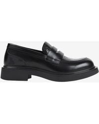 Gucci - Enki Leather Gg-Motif Loafers - Lyst
