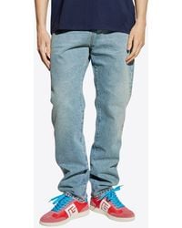 Balmain - Straight-Leg Washed-Out Jeans - Lyst