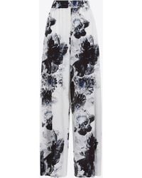 McQueen - Floral Silk Pajama Pants - Lyst