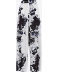 Alexander McQueen - Floral Silk Pajama Pants - Lyst