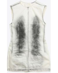 Acne Studios - Sprayed Mini Denim Dress - Lyst