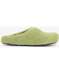 Marni - Fussbett Calf Hair Sabot Mules - Lyst
