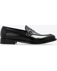 Ferragamo - Canada Gancini Leather Penny Loafers - Lyst