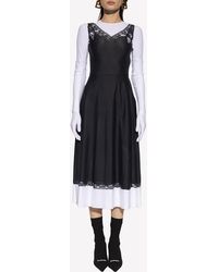 Balenciaga - Trompe L'Oeil Effect Midi Dress - Lyst
