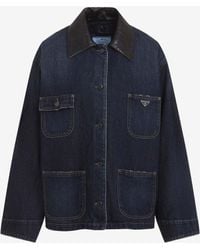 Prada - Utility Denim Jacket - Lyst