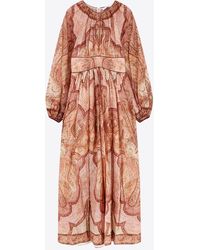 Zimmermann - Wanderlust Printed Silk Midi Dress - Lyst