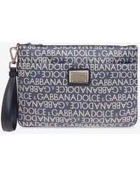 Dolce & Gabbana - Coated Jacquard Clutch Bag - Lyst