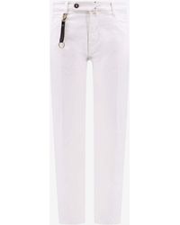 Incotex - Logo Patch Straight-Leg Pants - Lyst