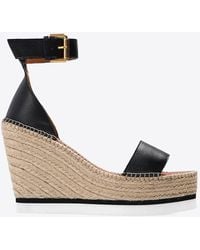 See By Chloé - Glyn 110 Leather Wedge Sandals - Lyst