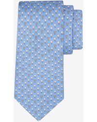 Ferragamo - Golf And Gancini Print Silk Tie - Lyst