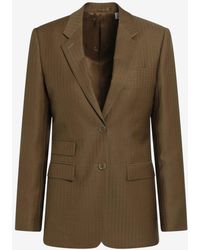 Burberry - Tailored Single-Breasted Wool And Mohair Jacket - Lyst