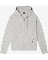 Tom Ford - Zip-Up Cashmere Hooded Sweatshirt - Lyst