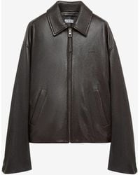 Loewe - Deerskin Zip-Up Jacket - Lyst
