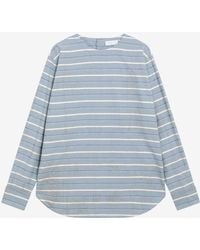 Prada - Striped Shirt With Back Button Fastening - Lyst