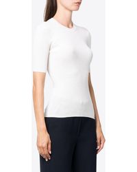 P.A.R.O.S.H. - Leila Ribbed-Knit Wool Top - Lyst