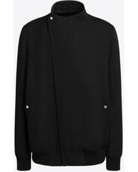 Rick Owens - Asymmetric Wool Zip-Up Jacket - Lyst