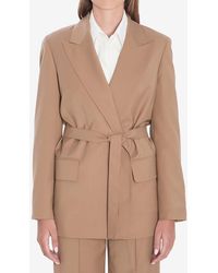 Max Mara - Talento Belted Wool Blazer - Lyst