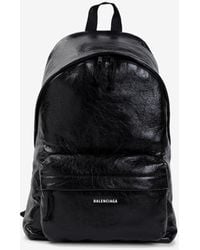 Balenciaga - Explorer Nappa Leather Logo Backpack - Lyst