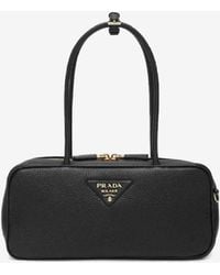 Prada - Medium Leather Bowling Bag - Lyst