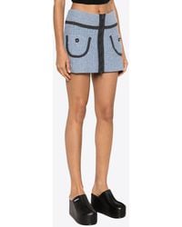 Cormio - Anna Floral Embroidery Mini Knitted Skirt - Lyst