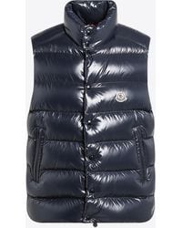 Moncler - Logo Patch Shiny Padded Vest - Lyst