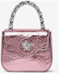 Versace - Mini Le Medusa Metallic Leather Shoulder Bag - Lyst