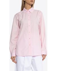 Givenchy - Embroidered Logo Long-Sleeved Shirt - Lyst