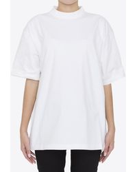 Balenciaga - Hand-Drawn Logo Crewneck T-Shirt - Lyst