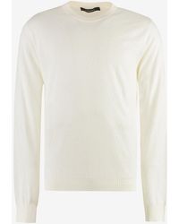 Versace - La Greca Semi-Sheer Knit Sweater - Lyst