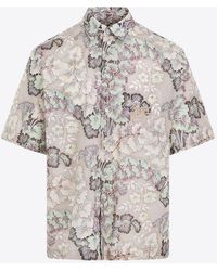 Etro - Floral Pattern Short-Sleeved Shirt - Lyst