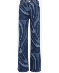Emilio Pucci - Marmo Print Straight Jeans - Lyst