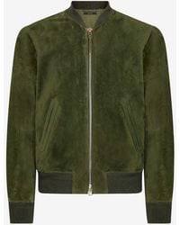 Tom Ford - Perforated Cashmere Suede Bomber Jacket - Lyst
