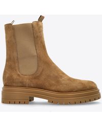 Gianvito Rossi - Chester Suede Ankle Boots - Lyst