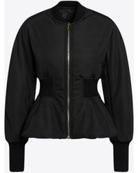 Alaïa - Peplum Bomber Jacket - Lyst
