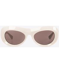 Bottega Veneta - Round Volumes Sunglasses - Lyst
