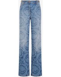 Versace - Laser Baroque Pattern Jeans - Lyst