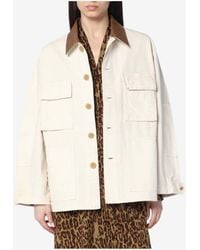 6397 - Oversized Buttoned Jacket - Lyst