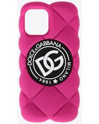 Femme Accessoires Étuis et coques de téléphone Coque pour iPhone 12 Pro Max en caoutchouc léopard Dolce & Gabbana en coloris Noir 