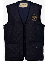 Valentino - V-Neck Quilted Vest - Lyst