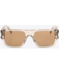 Saint Laurent - Flat-Top Rectangular Sunglasses - Lyst