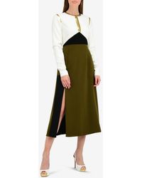 1901 colorblock midi dress