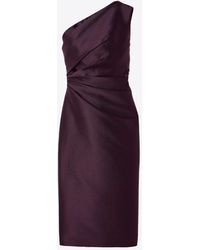 Solace London - Orla One-Shoulder Midi Dress - Lyst