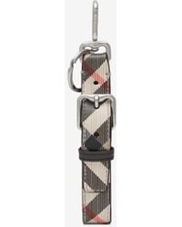 Burberry - Check-Pattern Keychain Strap - Lyst