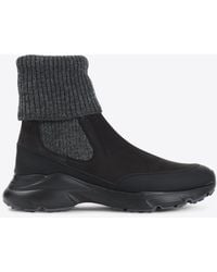 Tod's - Suede Leather High-Top Sneakers - Lyst