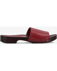 LA ROSE - Studded Leather Clogs - Lyst