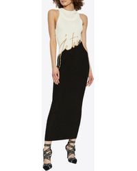 Balmain - Love Letter Jacquard Knit Midi Dress - Lyst